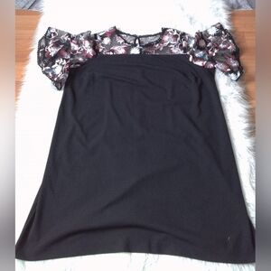 Lane Bryant Black Embroidered Women's Dress Size 20